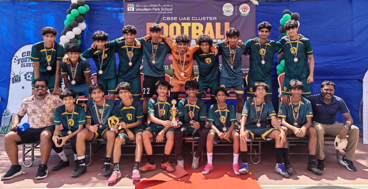 gemsoois's tweet photo. GEMS OIS -We are proud to announce that our team has secured 2nd Runners-Up in the U17 CBSE Cluster Football Championship 2026
Syed Shahan (11B) was awarded Emerging Player of the Championship
Special thanks to Mr. Pundalik Roogi for coaching the team
GEMSEducation #CBSECluster https://t.co/2ebbWebKZI