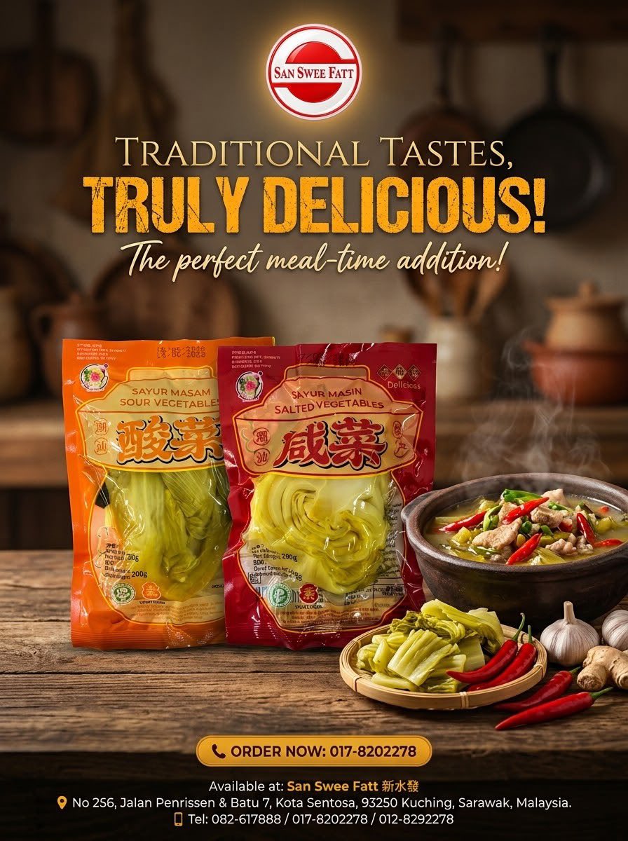 sansweefatt's tweet photo. Traditional taste that hits different. 🌶️🥬
Sour or salted — both are perfect for adding bold flavour to your everyday meals. Available now at San Swee Fatt 新水發, Batu 7 Kuching.

📞 Order: 017-8202278

#SanSweeFatt #KuchingFood #SarawakFood #KuchingWholesale #BorongKuching https://t.co/7n8hgRq9O7