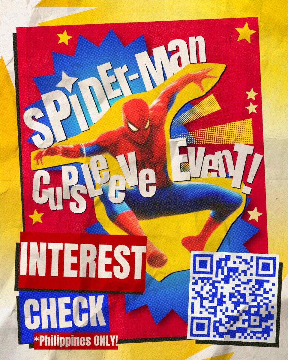 webrecords_PH's tweet photo. 🕸️ INTEREST CHECK 🕸️

Am I the only one who’s wondering why all the superheroes are in New York? Who’s protecting the Philippines? 🤔

Hey webheads! Are you interested in a Spider-Man CSE swinging your way? Answer the form below to let us know!🕷️

#SpiderMan #SpiderManBrandNewDay https://t.co/0bulOj8MiV