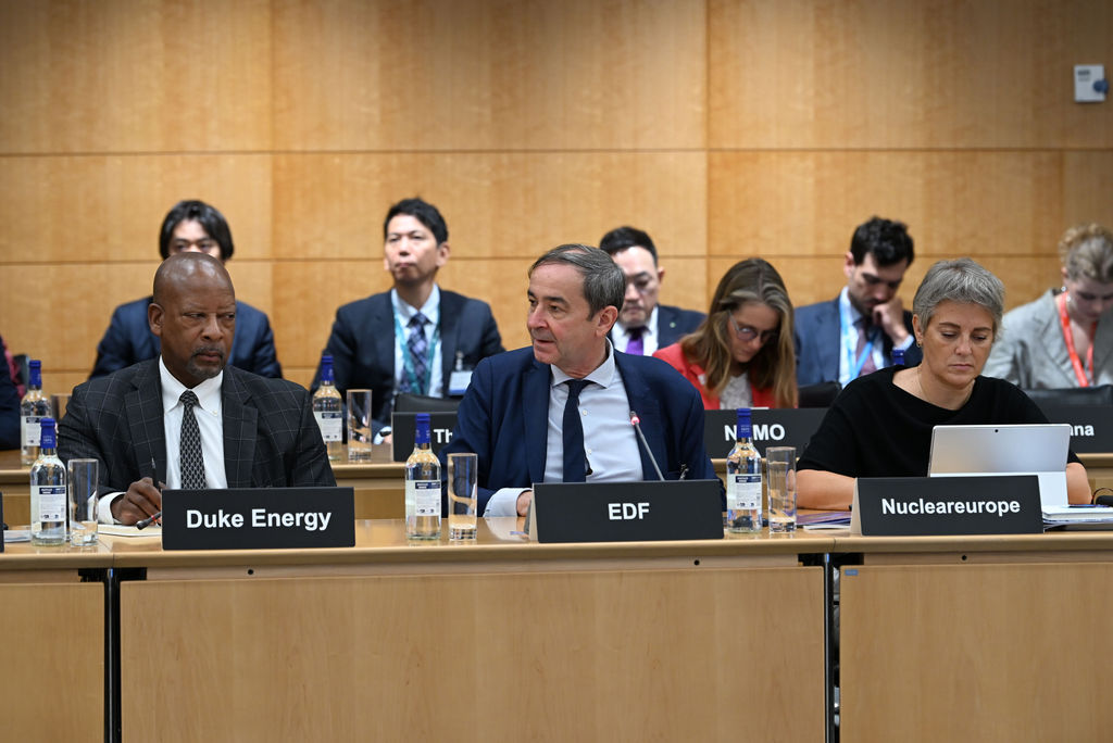 OECD_NEA's tweet photo. The global nuclear workforce and supply chains may not yet be prepared to deal with the scale of global nuclear ambitions. 🏭 

Leaders with experience across the value chain came together to chart a path forward. #RoadmapsToNewNuclear https://t.co/fUt0rSMPeY