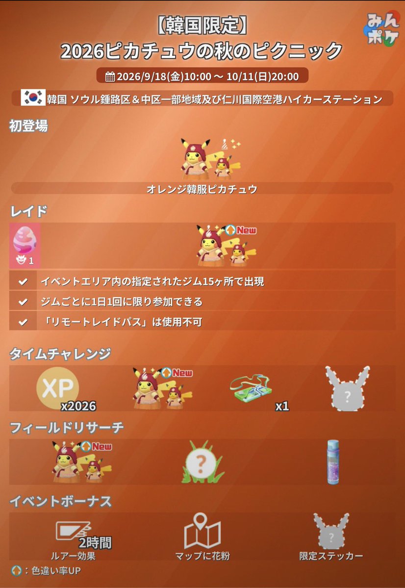Myu0151M's tweet photo. シルバーウィーク2日目〜韓国行きます✈️
交換出したいと思います‼️
 #ポケモンGO
 #ポケモンGO交換 https://t.co/NWcxDlljHI