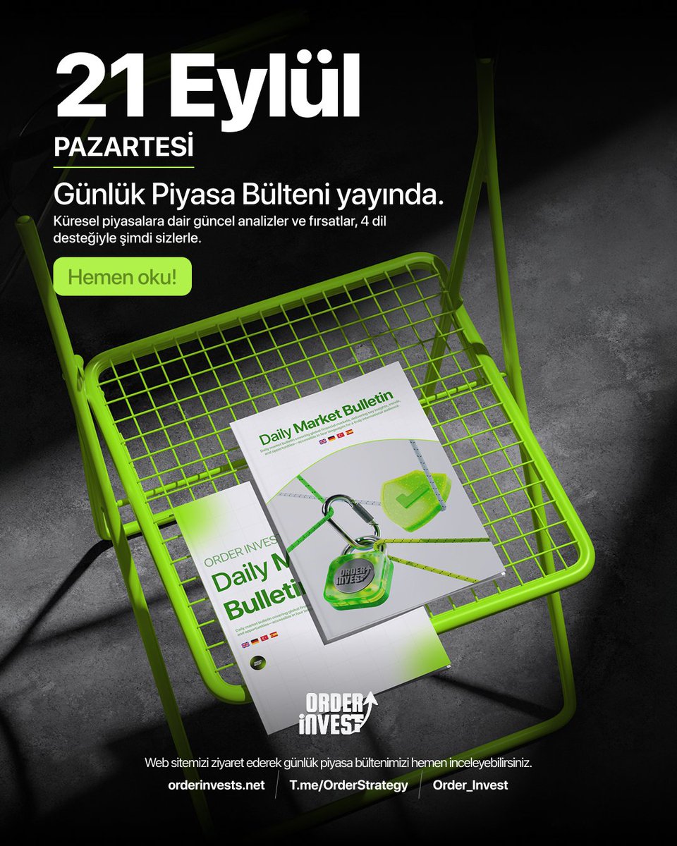 Order_Invest's tweet photo. 21 Eylül Order Invest Günlük Bülten'i Yayında! 📊📍https://t.co/h03ih4U2JP https://t.co/7ZYR7ZSk6p