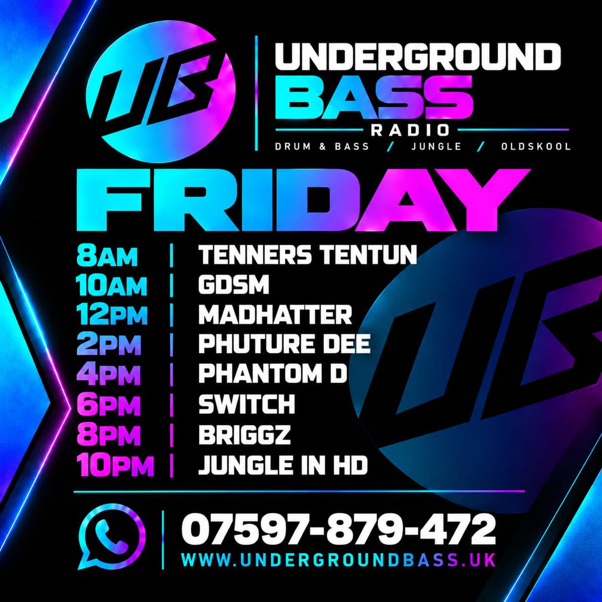 FmUnderground's tweet photo. 🔥 Fridays selectors 🔥

https://t.co/pNUteItyXj
Stream - Chatroom - Merchandise 

📲 Studio Line 07597 879472 https://t.co/DW0BVaT5SL