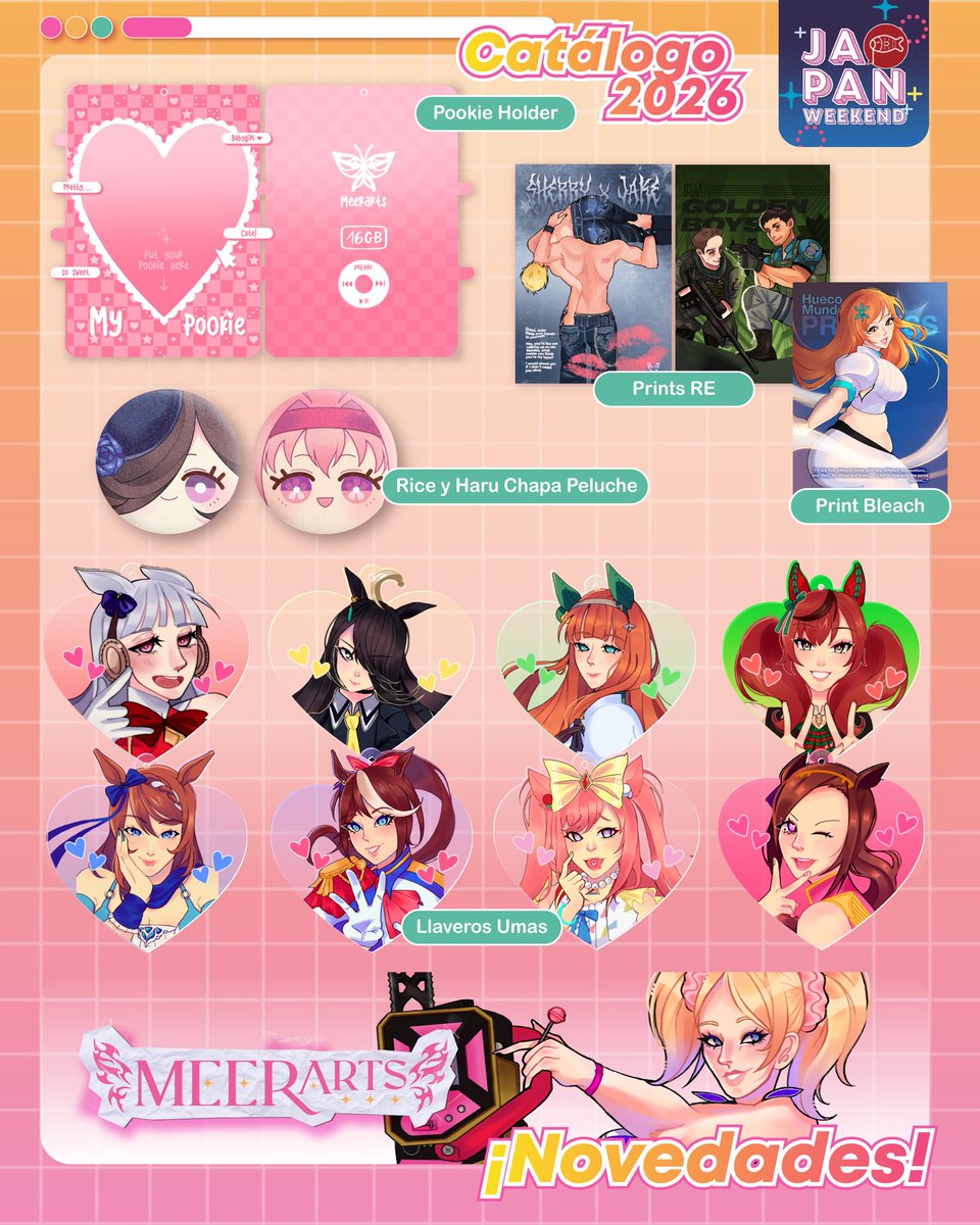 meerarts's tweet photo. 🩷Meerarts Catálogo🩷

(1/2) A falta de la ubicación aquí tenéis mi catálogo para la Japan Weekend de Madrid! 

Si queréis reservar algo mediante comentarios o mensajes directos!!!

#jwarte #japanweekend https://t.co/yRt4yZJjEl