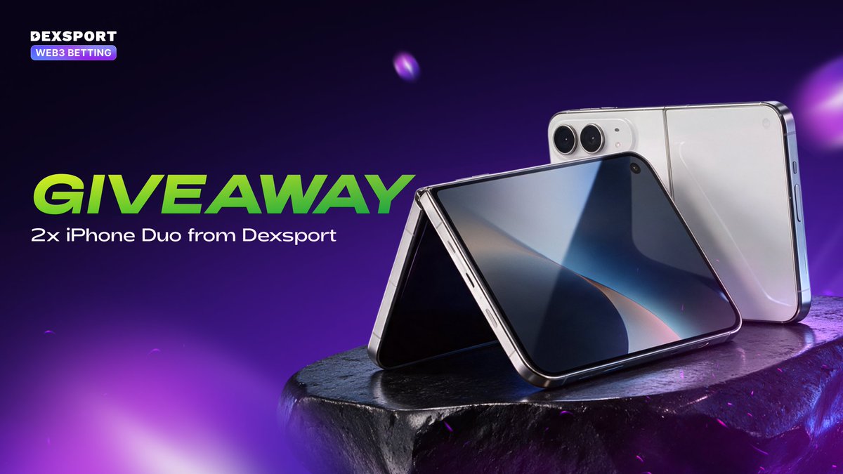 Dexsport's tweet photo. 2× iPHONE GIVEAWAY – 2 LUCKY WINNERS 🔥

Ready for the new era? To enter:
– Like + Retweet
– Follow @Dexsport
– Join our TG: https://t.co/ywbxgb1SMx
– Tag 2 mates

Winners announced on Sep. 28. GL everyone! https://t.co/0pZfkznGm0