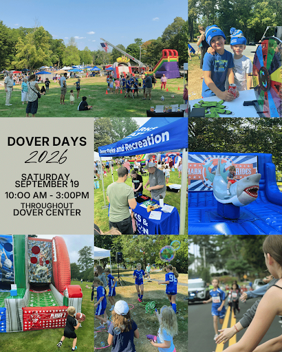 TownDover's tweet photo. Dover Days is TOMORROW!

Dover Parks &amp; Recreation is thrilled to be hosting the annual Dover Days for 2026 TOMORROW September 19th. From 10: AM - 3:00 PM, come enjoy some family-friendly fun in Town Center! Enjoy games, food, a road race, &amp; learn more about local organizations! https://t.co/3OEChIbACb