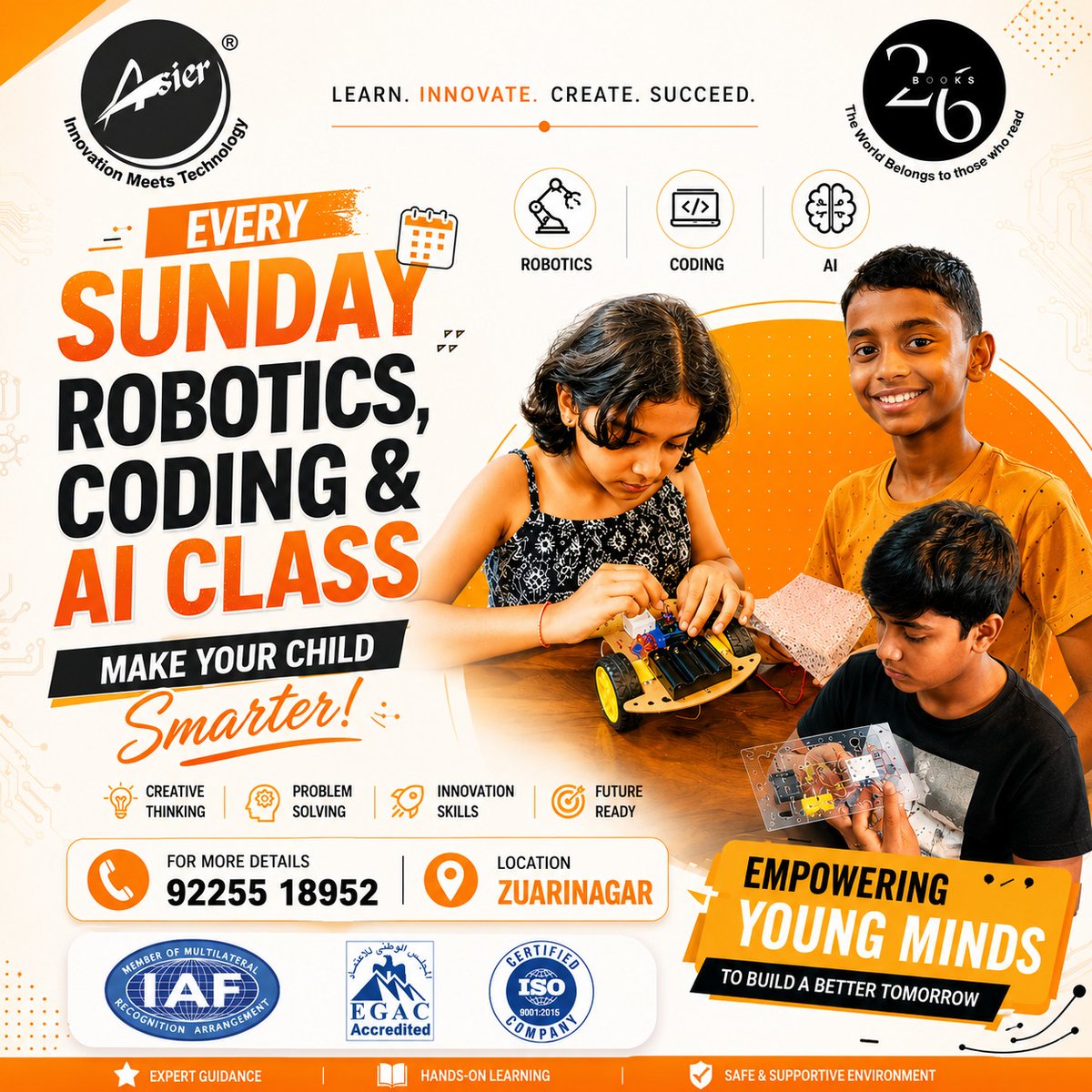 goanewshub's tweet photo. #advt #Asier
🤖🚀 Give Your Child the Skills of the Future!

Unlock a world of innovation with our Sunday Robotics, Coding & AI Classes at Zuarinagar.

🌟 Learn Robotics
💻 Master Coding
🧠 Explore Artificial Intelligence
🎯 Develop Problem-Solving Skills
💡 Boost Creativity & Innovation
🚀 Become Future-Ready

Our hands-on learning approach helps children build confidence, think critically, and create real-world projects while having fun.

✅ Expert Guidance
✅ Hands-On Learning
✅ Safe & Supportive Environment
✅ Future-Focused Curriculum

📍 Location: Zuarinagar
📞 For More Details: 92255 18952

Empowering Young Minds to Build a Better Tomorrow!

#Robotics #CodingForKids #ArtificialIntelligence #STEMEducation #FutureReady #Innovation #KidsLearning #RoboticsClass #CodingClass #AIForKids #Zuarinagar #GoaEducation #YoungInnovators #FutureSkills #GoaNewsHub 🚀🤖📚✨