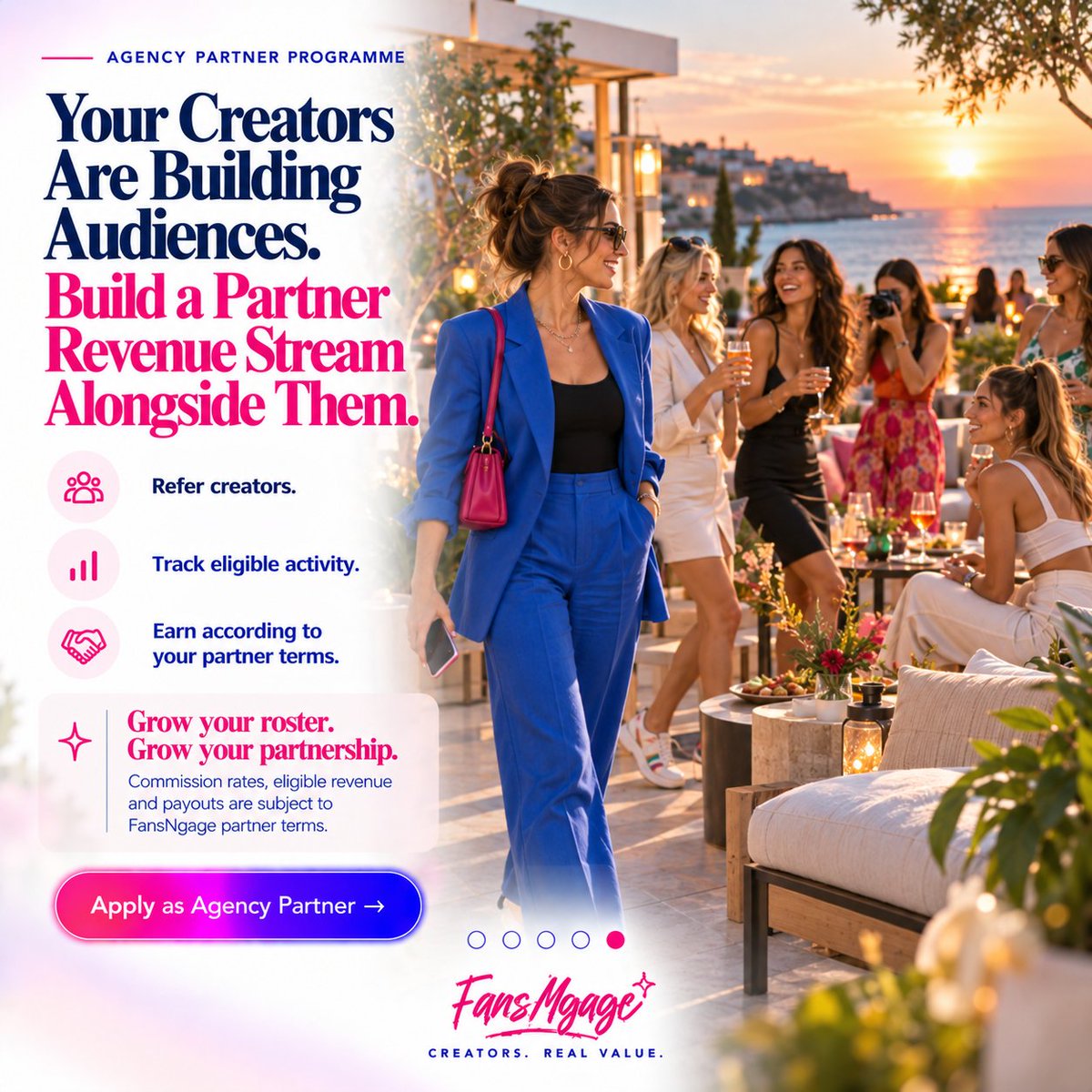 fansngage's tweet photo. How many creators do you represent?

Apply as a partner 👇 https://t.co/hDXMA6Of3Z https://t.co/609OduLwBi