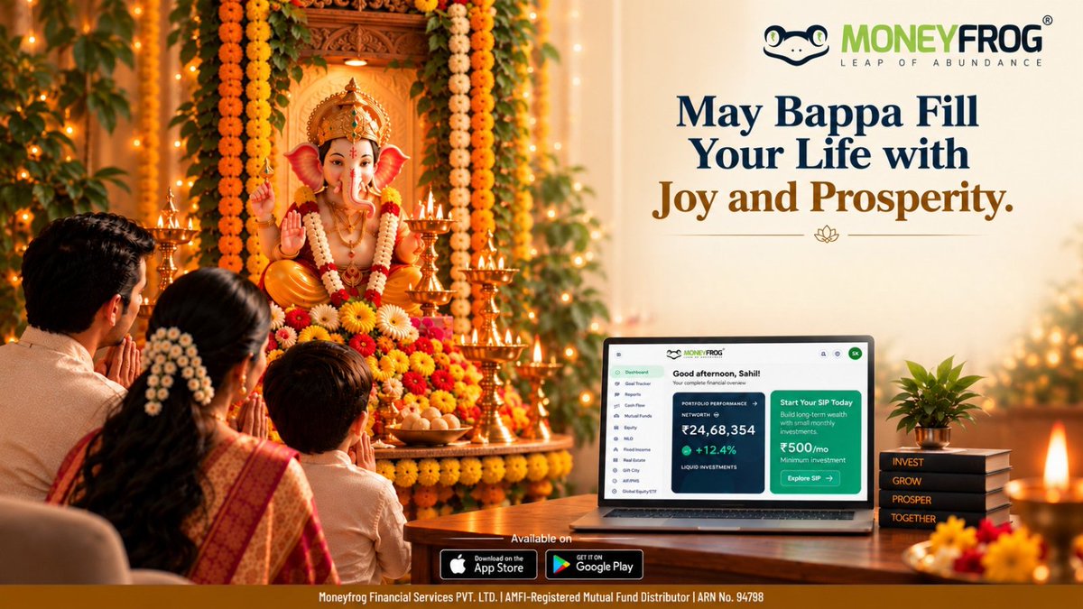 moneyfrog_in's tweet photo. May Bappa bless you with happiness, prosperity and new beginnings. 🙏

Ganpati Bappa Morya! ✨

#Moneyfrog #Ganpati2026 https://t.co/tfwuRFujYD