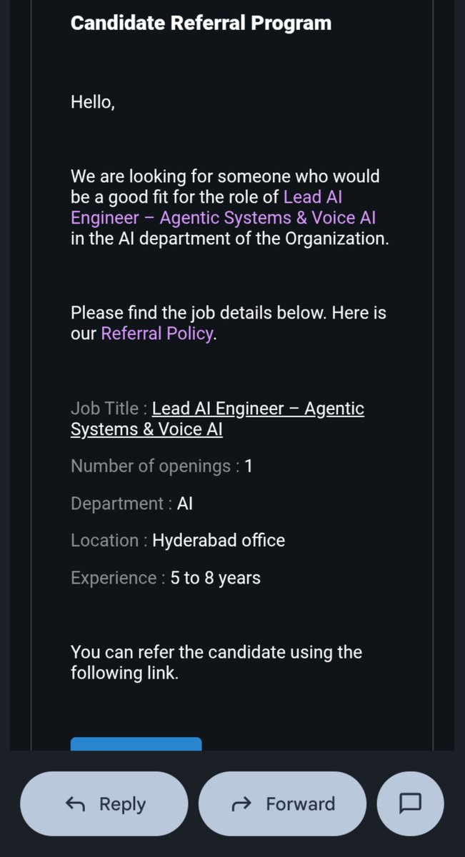 G4eekGoD's tweet photo. Interested ones pls dm for job description, meanwhile I'll take someone's help to review your resume. 

Minimum 5-8 years experience required so don't spam if you don't have that much experience pls.
#referral #AI #ai https://t.co/0CMTFOa4HZ