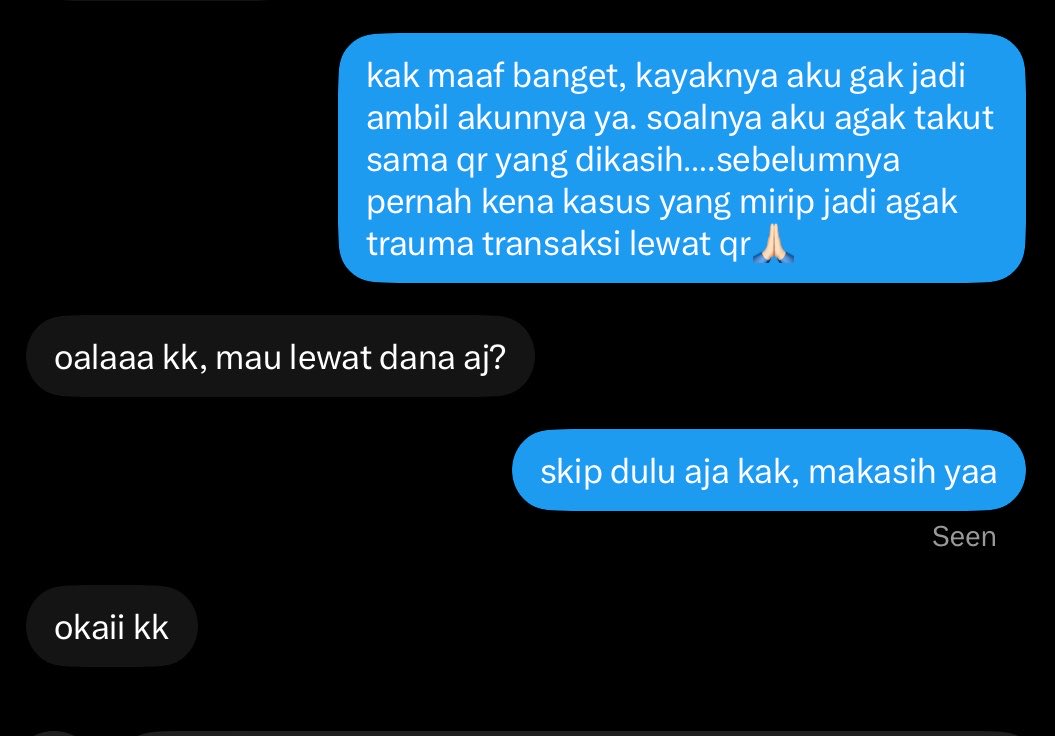 hicrofumi's tweet photo. kalau transaksi sama seller truss qrisnya kayak gini jangan percaya ya gess ya https://t.co/oVpGWYpjWs
