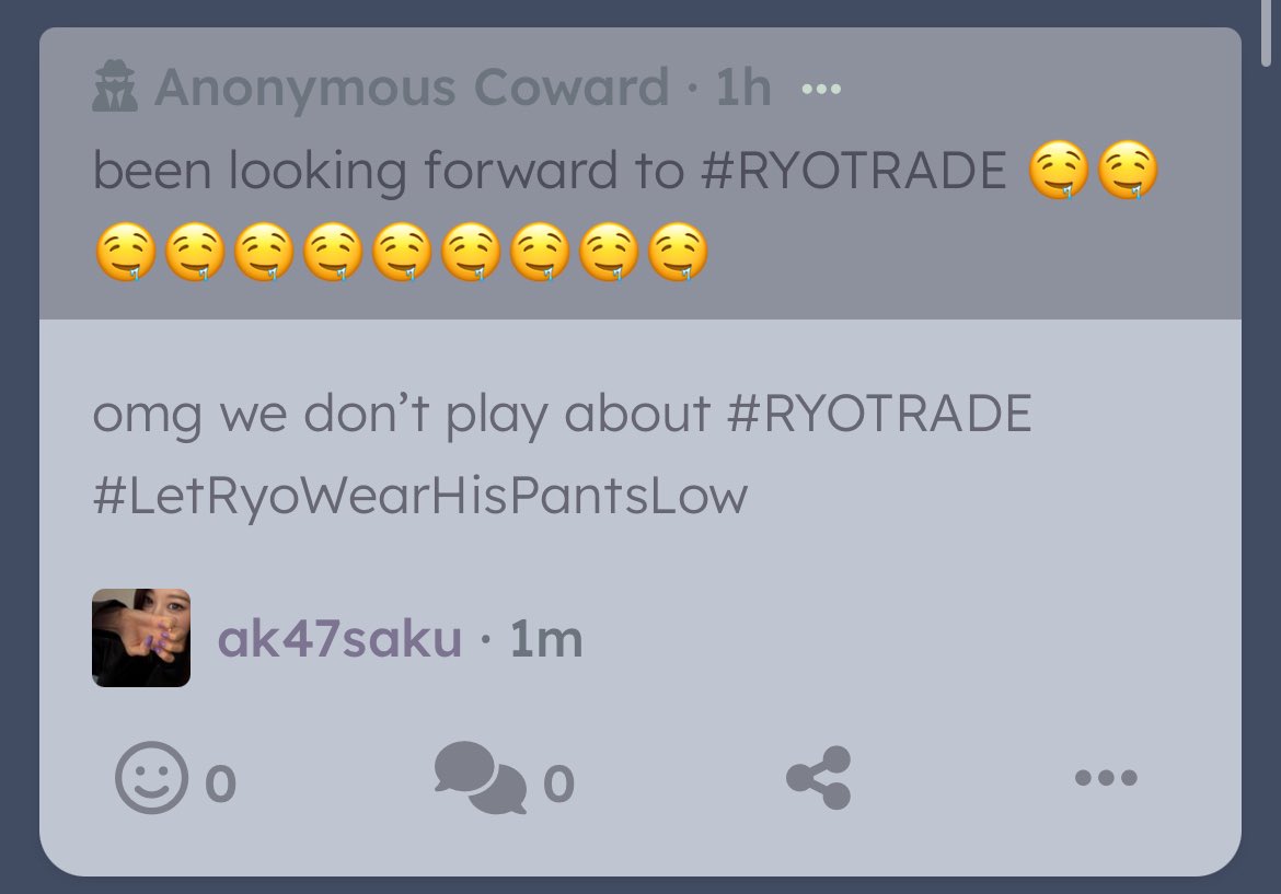 ak47saku's tweet photo. been looking forward to #RYOTRADE π€€π€€π€€π€€π€€π€€π€€π€€π€€π€€π€€ β omg we donβt play about #RYOTRADE https://t.co/b5a3UcdGMW