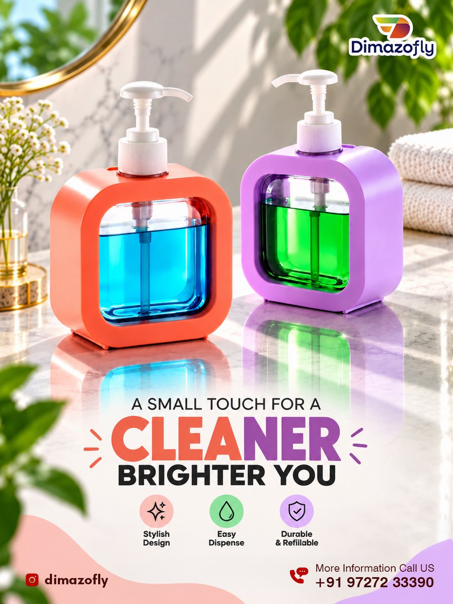 kitchenwareDim's tweet photo. Just press, dispense, and enjoy a cleaner space! 💧 #DimaZofly #SoapDispenser #SmartHome #HomeEssentials #IshaMalviya #trend #follow #like #trendingreels #photography https://t.co/augb1RSFoq