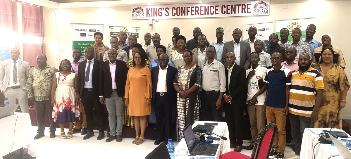 ASARECA's tweet photo. Today we @ASARECA  wind up the landmark validation workshop for the draft Burundi National #AgroecologyStrategy and Implementation Plan, a long-term blueprint designed to transform the nation’s agrifood systems through to 2037.

Through the week (September 14–18, 2026) agricultural experts, policymakers, researchers, and civil society leaders have been reviewing, refining and making inputs into the draft Strategy to validate it.

The development of the Strategy is proudly supported by the #CAADPXP4 project , which is financed by the @EU_Commission and managed by IFAD). 🥦🌾✨

#Agroecology #Burundi #FoodSecurity #ASARECA #AgriculturalInnovation #SustainableAgriculture #ClimateResilience #AR4D.

A much improved, more inclusive draft #AgroecologyStrategy has been developed and will in the following weeks be subjected to additional technical and political reviews for final buy-in.