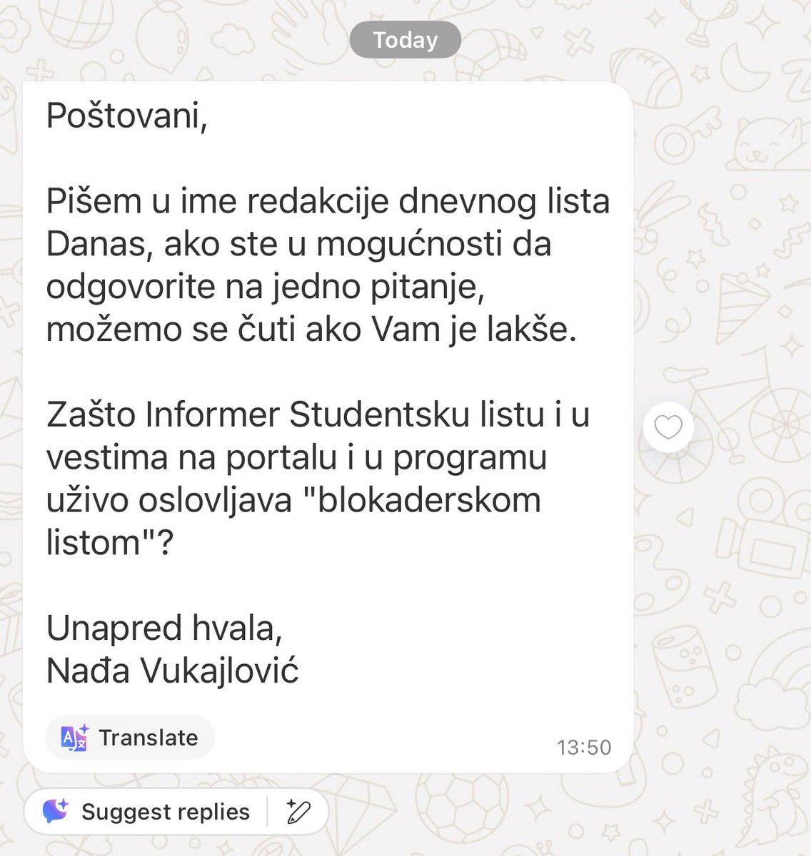 Vookela's tweet photo. Из истог разлога из ког дневни лист Данас називамо блокадерским пропагандним смећем. https://t.co/nleXSTxCZT