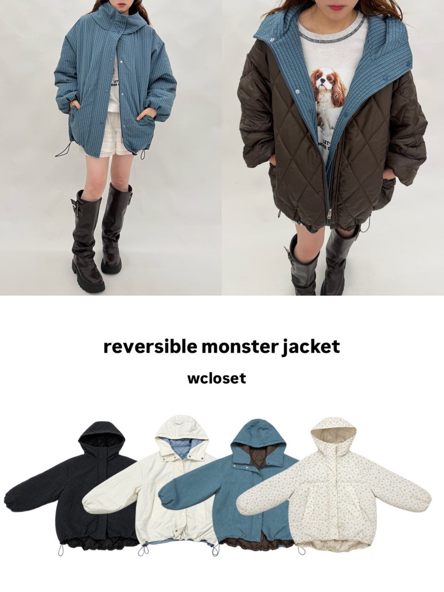 wcloset_PR's tweet photo. 【 ZOZOTOWN🫐】
可愛すぎるアウター作っちゃいました…🪡

リバーシブルだから
その日の気分で着回せちゃう✍🏻✨
チェック柄も花柄も無地も
全部可愛すぎて選べない…🤍

ZOZOTOWNで予約販売START🚪 https://t.co/rwOy02grU2