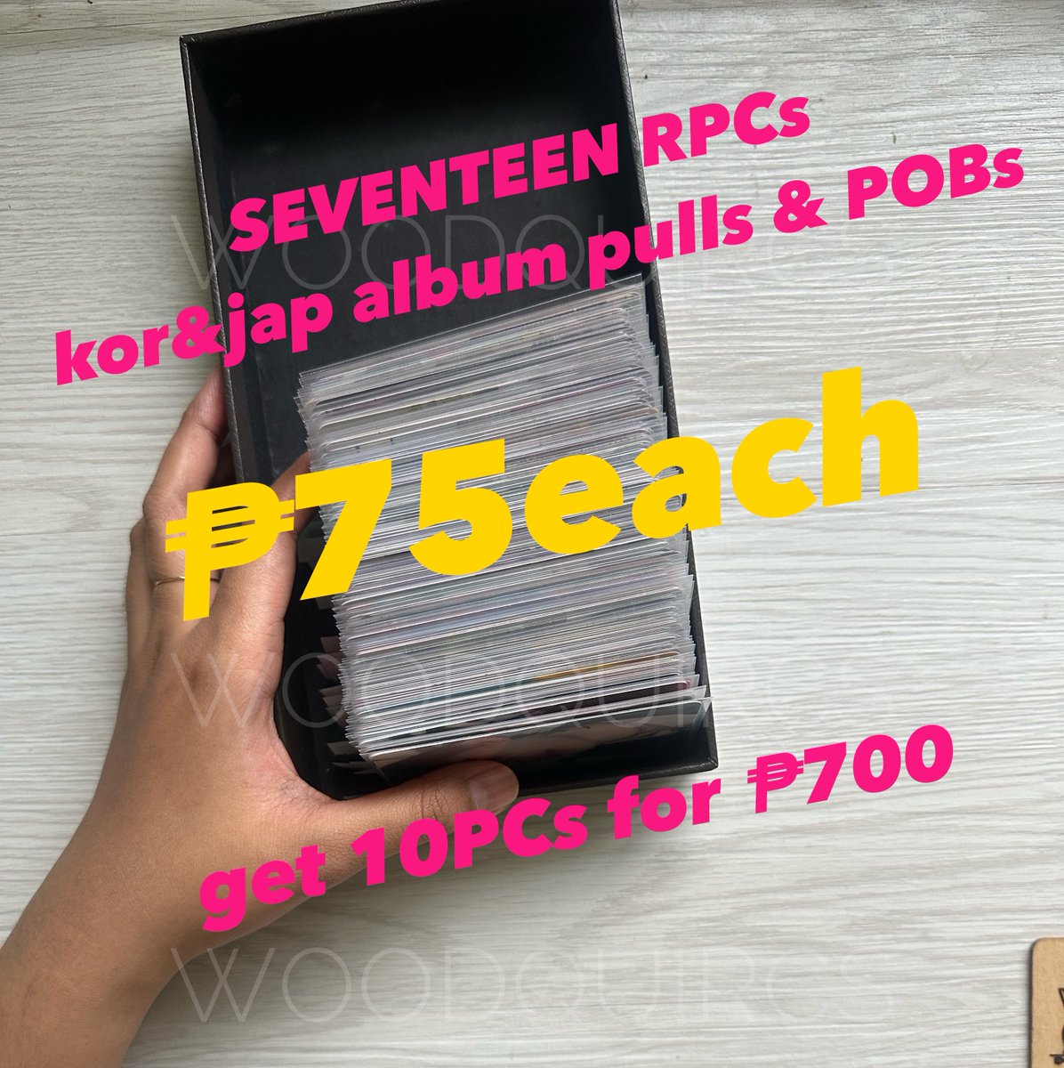woodquircs's tweet photo. WTS LFB
SEVENTEEN RPCs POBs
Kor &amp; Jap albums

I don't have time to go through them all so I am letting them go for ONLY ₱75 EACH

Looking for a new home these PCs 🥹
These are all pulls my sis and I have accumulated over the years of buying albums

See thread for more deets https://t.co/zDpfswjiNn
