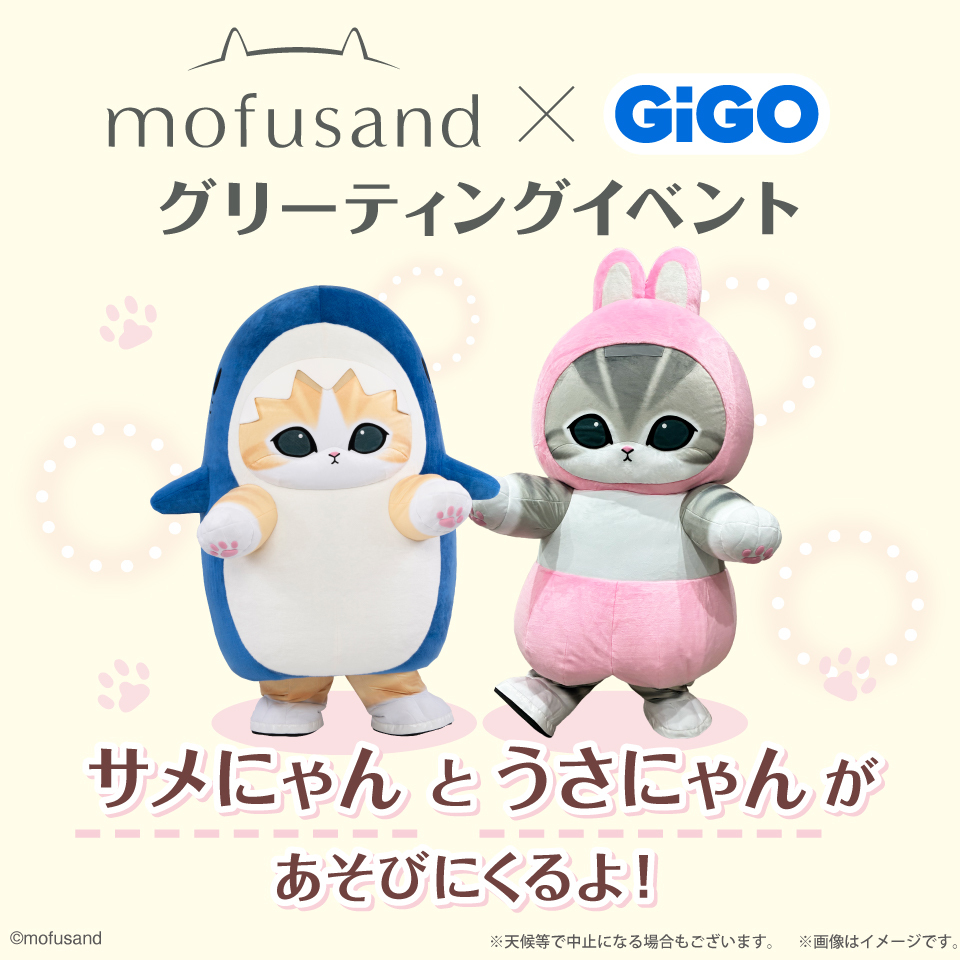 GENDA_GiGO's tweet photo. ／
明日開催！ #mofusand グリーティングイベント情報 🐈
＼

📍 GiGO 大阪道頓堀本店(@GiGO_Dotonbori)
🐰 うさにゃんが遊びにくるよ✨

📍 GiGO 福岡天神(@GiGO_tenjin）
🦈 サメにゃんが遊びにくるよ✨

📅 開催期間：9/19(土)〜9/20(日)
🕐 登場時間：①13:00〜13:15 / ②15:00〜15:15

GiGO限定プライズキャンペーンも好評開催中！
ぜひ遊びにきてね！

キャンペーン詳細はこちら▼
https://t.co/LLS0tBfEkU