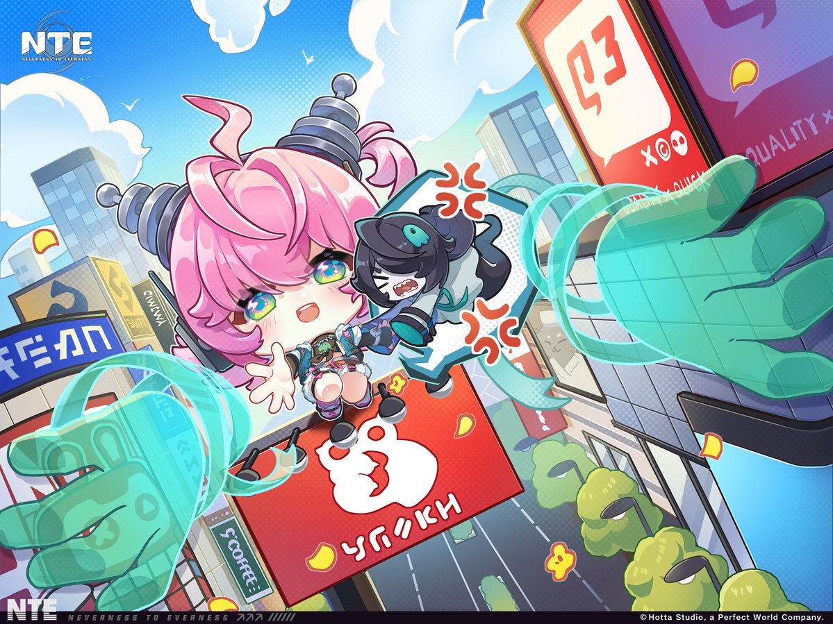 NTE_GL's tweet photo. Voice of Hethereau | To the Highest Point!

"Seriously, where are you dragging me..."
"I'm picking up a rare Tamachi signal at the top... Off we go, to the highest point!"
"Whoaaaa! Slow down, you little scamp!!!"

#NTE #NevernesstoEverness #Linko https://t.co/mfY4BFtLcm