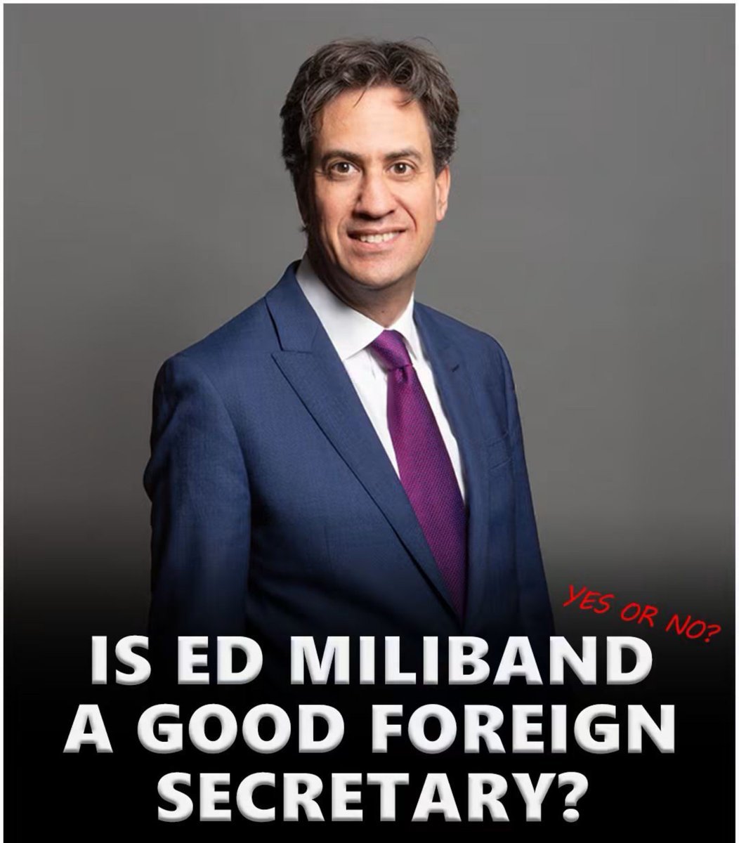 TravelDestiny10's tweet photo. BRITONS 🇬🇧 

Is Ed Miliband a good Foreign Secretary? https://t.co/5gh1ptHU1W