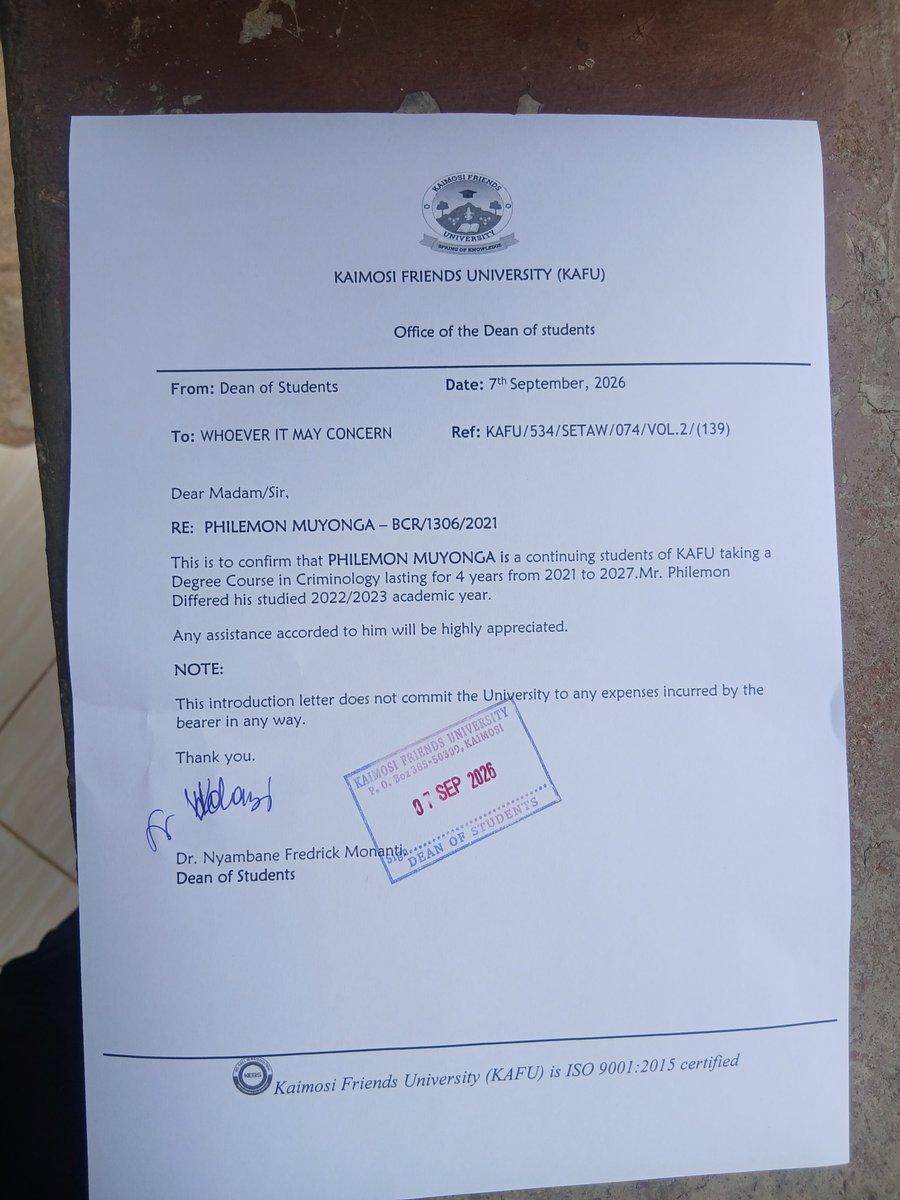 phil_muyonga's tweet photo. @HELBpage Hello good morning,,I have been sending this letter from the Dean on several occasions but you haven't responded,  please reply https://t.co/fz0IBSznKp