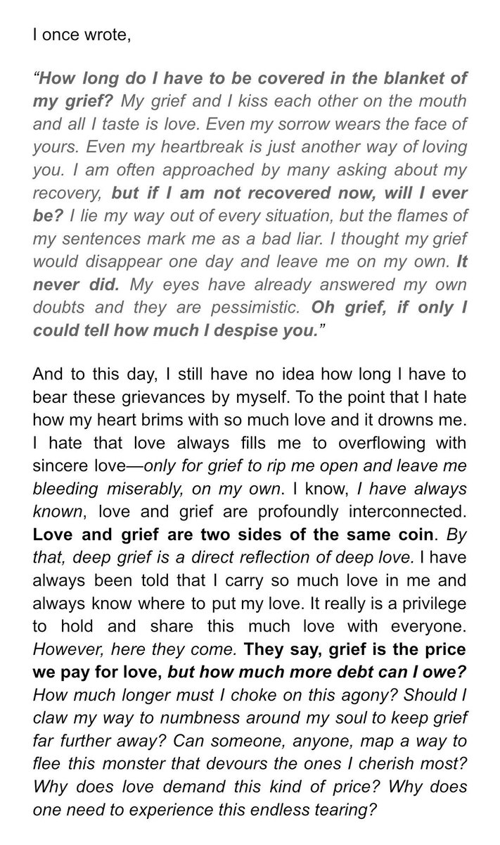 Liibreria's tweet photo. You are, in the most profound way, walking with the love itself. That’s why your heart aches sorely. Wrote this months ago, so let’s have a read. Hope it eases your pain a bit :) https://t.co/hZKwlkzCEb