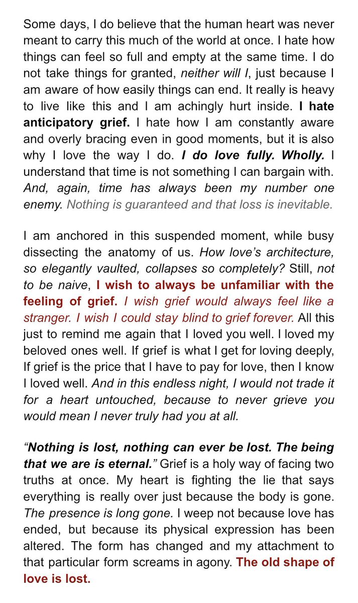 Liibreria's tweet photo. You are, in the most profound way, walking with the love itself. That’s why your heart aches sorely. Wrote this months ago, so let’s have a read. Hope it eases your pain a bit :) https://t.co/hZKwlkzCEb