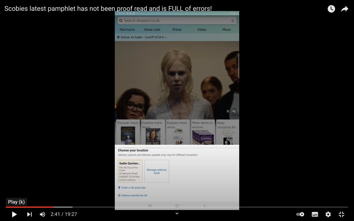 PrinceSpork's tweet photo. Additionally, Yankee Wally did not know how to edit her videos and on several occasions showed her address. This example has been selected because it references the epilogue to Finding Freedom and is therefore dateable to Aug. 2021. https://t.co/exfXOyy5Yz