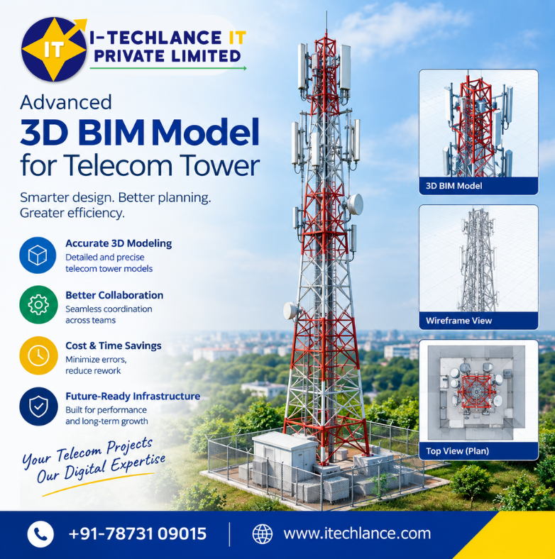 LanceItech's tweet photo. Advanced 3D BIM Model for a Telecom Tower

🌍 Web: https://t.co/kmkd5tBvhT
💬 Call: +91-78731 09015
💬 Email: info@itechlance.com

#3DBIMModel #TelecomTower #TelecomEngineering #3DModeling #BIMServices #TelecomInfrastructure #EngineeringSolutions #DigitalConstruction #iTechLance https://t.co/J2FDCiPlg1