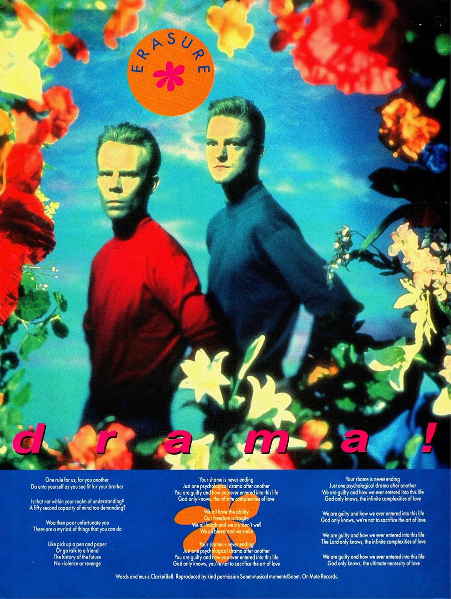 myfizzypop's tweet photo. Back #onthisdayinpop in 1989, #Erasure released their excellent single #Drama! Loved this decadent slice of opulent, over the top yet perfectly delivered pop - with #TheJesusAndMaryChain hollering out "GUILTY" every chance they could. A #wild single choice
https://t.co/dfmiwXZXdP https://t.co/hQyaFfW5M1