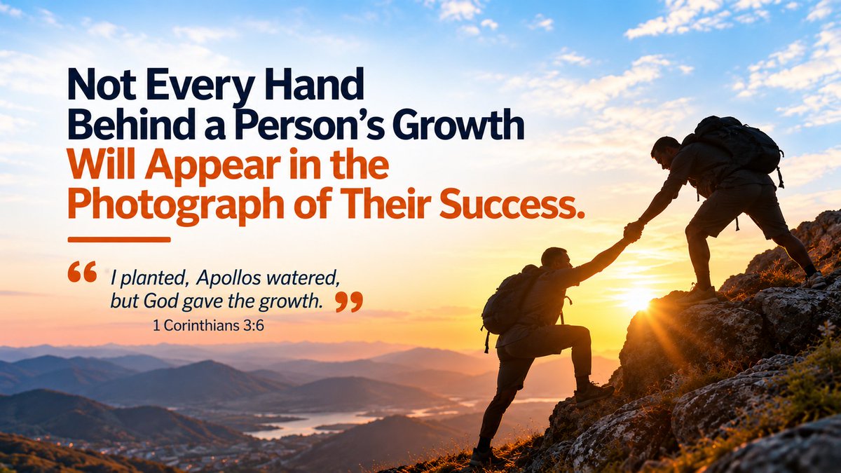Mmutetei's tweet photo. Not every hand behind a person’s growth will appear in the photograph of their success.

Some plant. Others water. God gives the growth.

My latest reflection on mentorship, quiet influence &amp; helping others succeed without needing the spotlight.

https://t.co/Uv2vZeMLHO https://t.co/m3Qr7VElIb