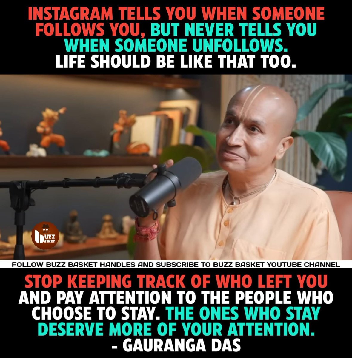 theBuzZBasket's tweet photo. Stop keeping track of who left you - #GaurangaDas https://t.co/Gn3mMzlczV