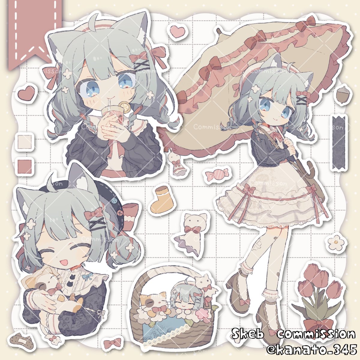 kanato_345's tweet photo. Skebありがとうございました！🐈☂️ https://t.co/2PWrM1thDo