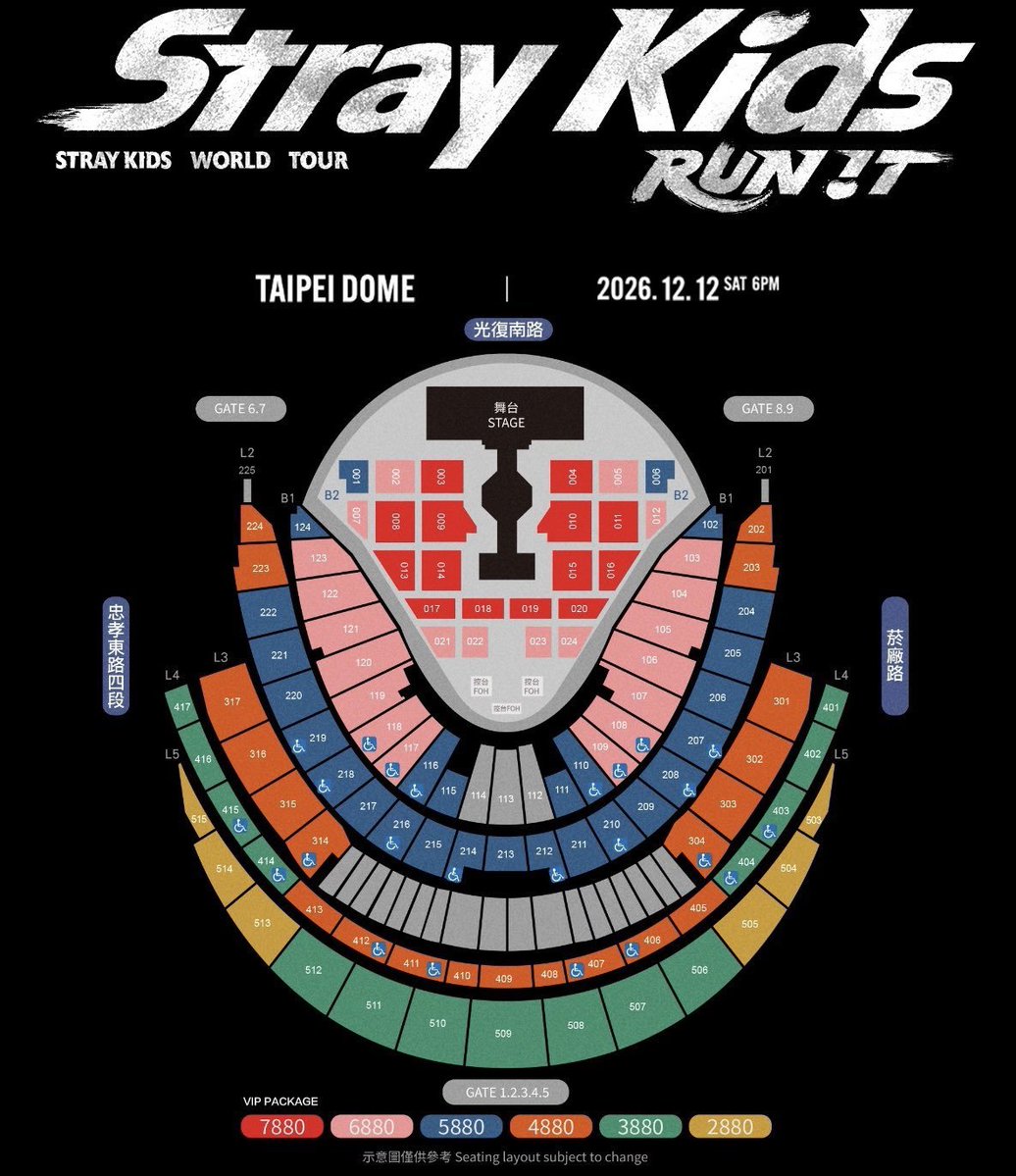 ntanujane's tweet photo. Stray Kids(스트레이 키즈)
World Tour <RUN IT TAIPEI>
台北コンサート
日時
2026.12.12 6PM
場所
Taipei Dome
購入はDMまで
#チケット代行
#StrayKids #스트레이키즈
#skz #スキズ https://t.co/j1O5XsnHWA