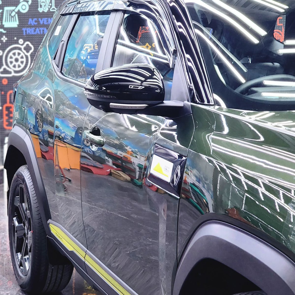 TereseApker's tweet photo. Duster is now fully protected with premium PPF. Safe from scratches, stone chips, and daily damage—stays cleaner and looks brand new for years. Protect your car like a pro. DM us or call 9609479999 https://t.co/2kVFZCcgCc