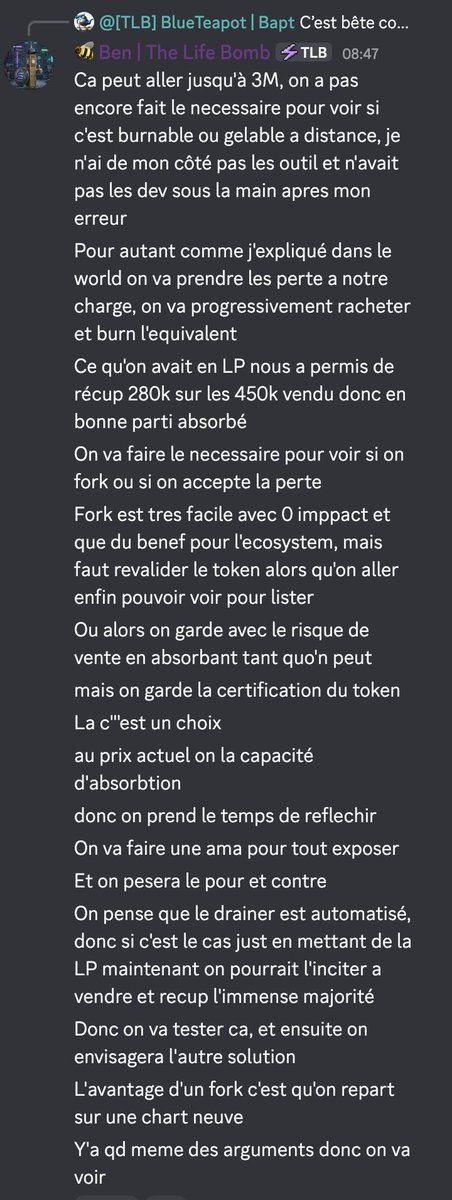 loloreb22's tweet photo. Bah voyons le mec a vendu juste un tiers cette nuit en attendant que ton shitcoin remonte pour vendre le reste @The_Life_Bomb quel hacker en garde sous le coude surtout en sachant que ton token stagne en bas depuis des semaines 🤣🤣
Allez y remettez des liquidités comme çà il imprimé pour vous 😅