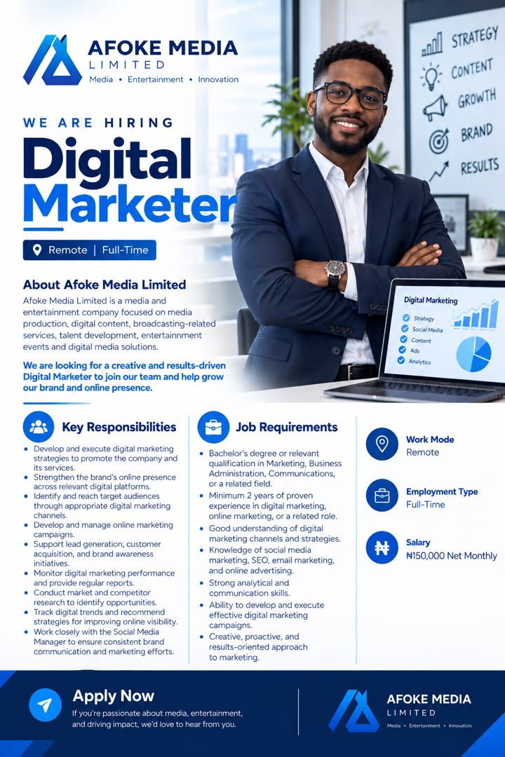 Julii_Little_'s tweet photo. ‼️WE ARE HIRING ‼️– DIGITAL MARKETER

Are you data-driven, innovative, and passionate about digital growth? 

📍 Remote | Full-Time

Apply here:
https://t.co/qRHlKBGzVJ

Only shortlisted candidates will be contacted. https://t.co/QMTGH3gaBI