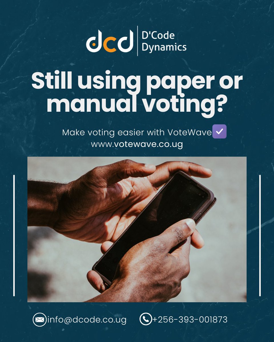 dcodeug's tweet photo. ENOUGH of printing ballot papers and lining up, our VOTEWAVE service is here to simplify your campaigns, surveys, polls and elections in a secure and reliable timely manner. 

https://t.co/gjHn9kXDTd check on the link above for use. https://t.co/nyF4pFHItL