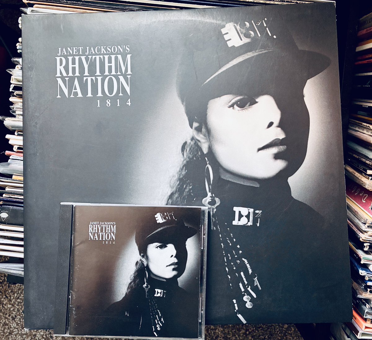 audio_collector's tweet photo. RHYTHM NATION 1814 (1989) the fourth studio album by @JanetJackson on 180-gram vinyl and CD formats.
 
Released 37 years ago today, September 18th, 1989, by A&amp;M Records.

#musicfromthelastcentury #ilovethe80s #ilovethe90s #janetjackson #janetjacksonrhythmnation https://t.co/x8ItegaHdr