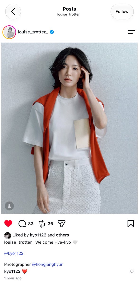 rubyinme's tweet photo. BOTTEGA VENETA AMBASSADOR SONG HYE KYO 🥳🎉 https://t.co/oHYXgnfqaN