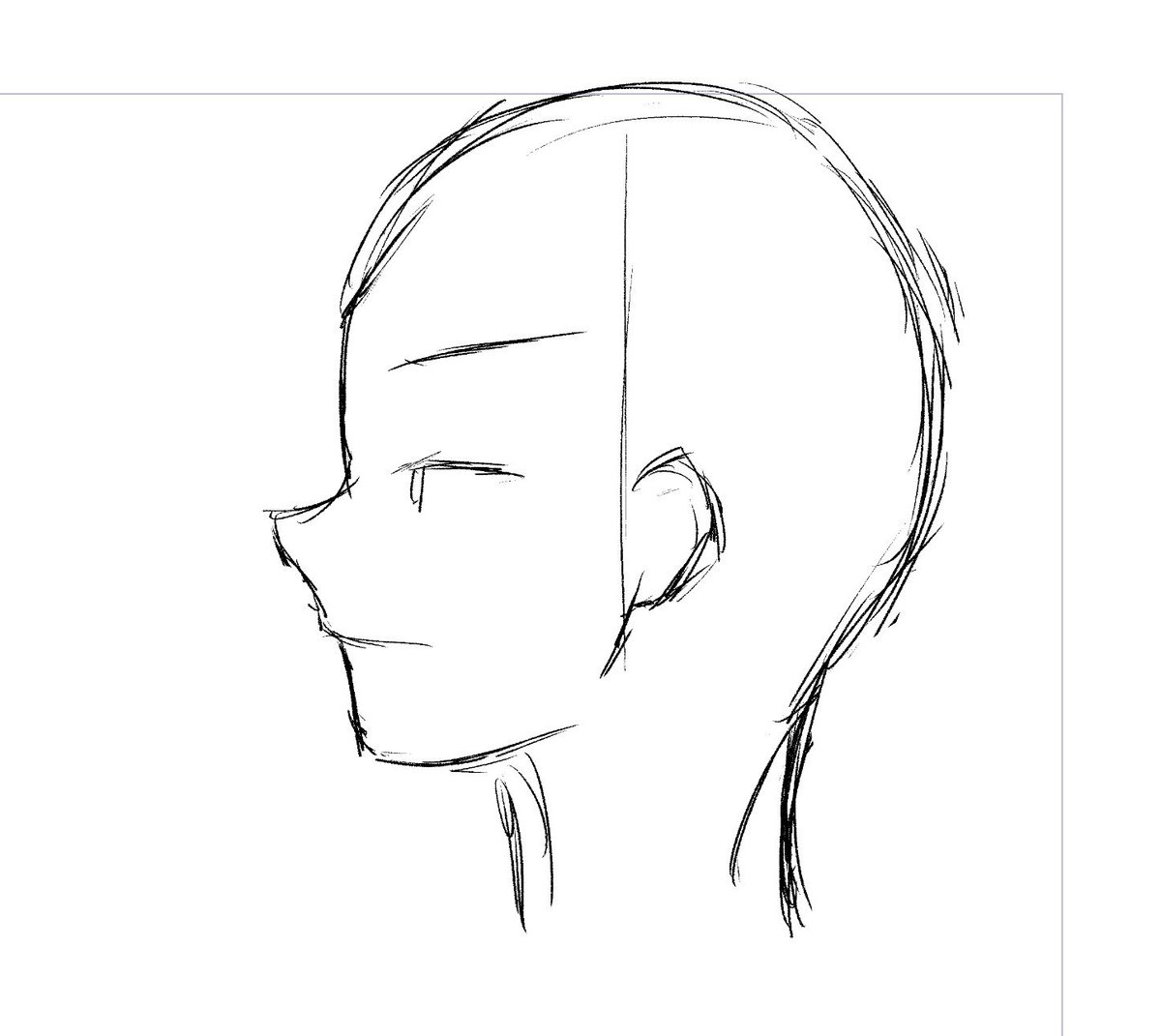 gau_ma1201's tweet photo. 今日、画力覚醒した
この横顔(おでこから顎まで)良すぎた
いつもは描けないけど今日は描けた

これを元に、横顔を描けるようになる https://t.co/uAqfCd5Wa8