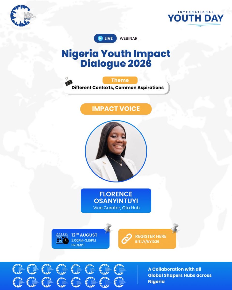 otashapers_'s tweet photo. As part of the Nigeria Youth Impact Dialogue 2026, six inspiring young changemakers shared the work they are doing across Nigeria and the impact they are creating in their communities.

And we are excited to celebrate our own Vice Curator, florencetuyi featured as one of them. https://t.co/2hza5GRoTY