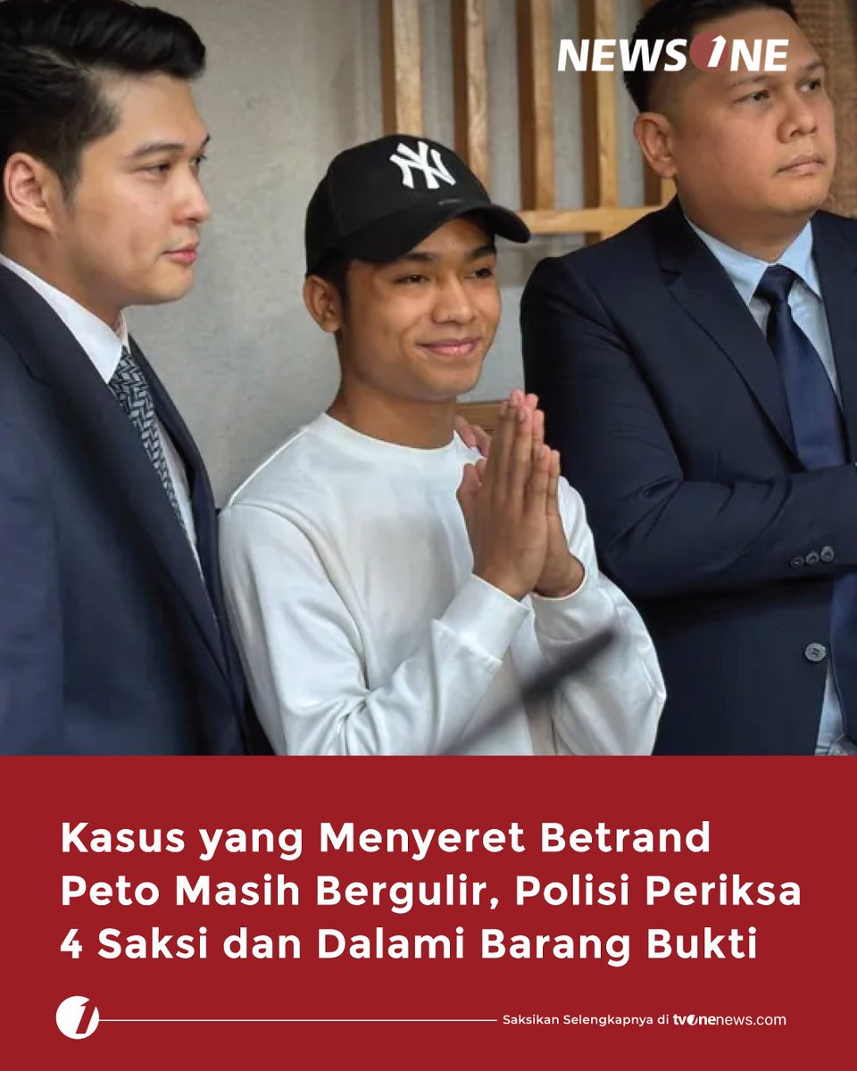 tvOneNews's tweet photo. Polda Metro Jaya masih menyelidiki laporan dugaan keker*san s*ksual yang menyeret Betrand Peto, dengan memeriksa pelapor dan empat saksi.
Simak selengkapnya di https://t.co/NzU2zB378N
#HardNews_Hukum #NewsOne #CariBeritaditvOne #BetrandPeto #PoldaMetroJaya #NO02 https://t.co/sfrZNPJ18L