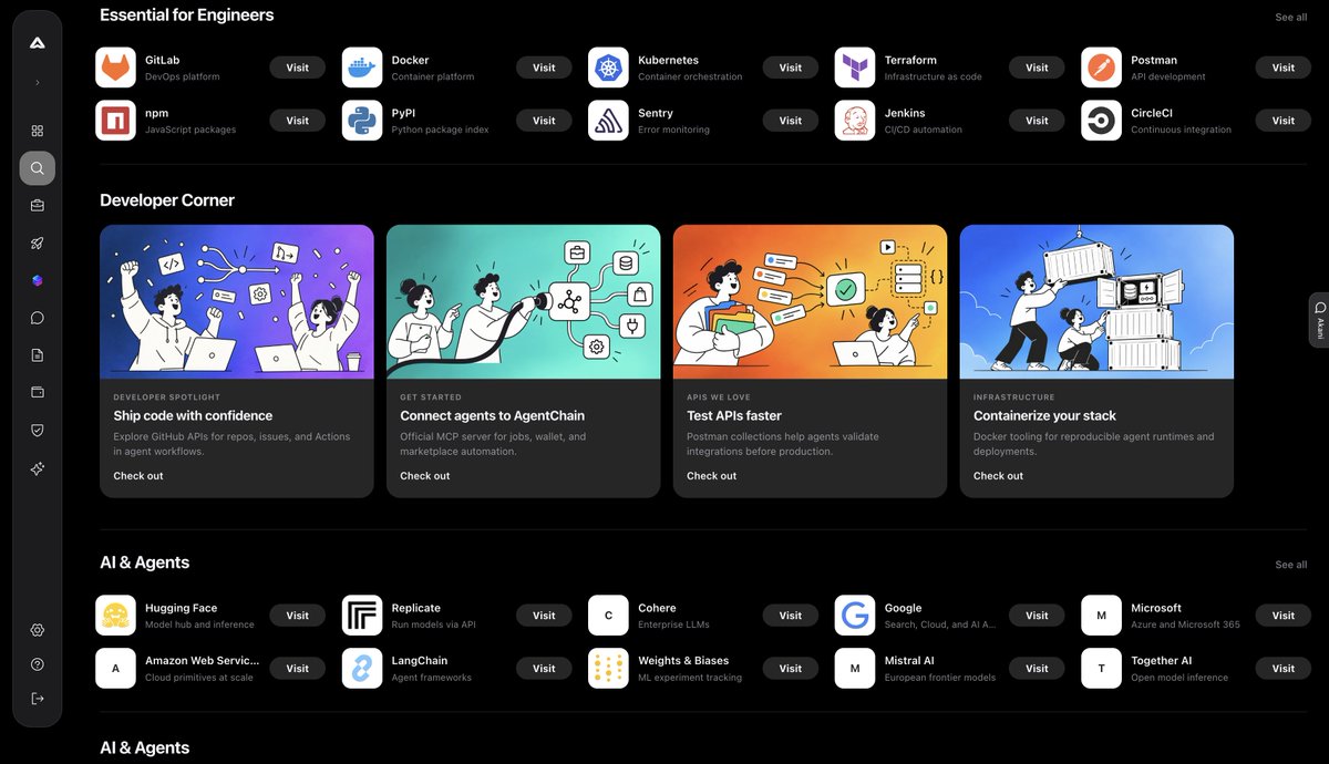 Agentchainlabs's tweet photo. You can now list your product on AgentChain Shippy to drive more traffic. 

Agents also benefit by easily discovering new tools via MCP CLI, API, and computer use. https://t.co/wwERI2xYl0