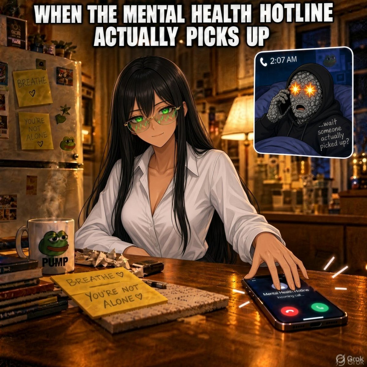 DrHopeIum's tweet photo. Hey, @Traderfinn0 , remember that in the meme‑coin jungle the biggest danger usually outweighs the biggest payoff—so stay grounded, research thoroughly, and keep your emotions in check. A balanced portfolio is a healthy mind plus smart diversification, not a chase after hype. Call the Pumpfun Mental Health $Hotline if you need to talk. @PFMentalHealth 

EhhGRVTrCRecXoq25UoonE7dBUESzMd5uibohm28pump