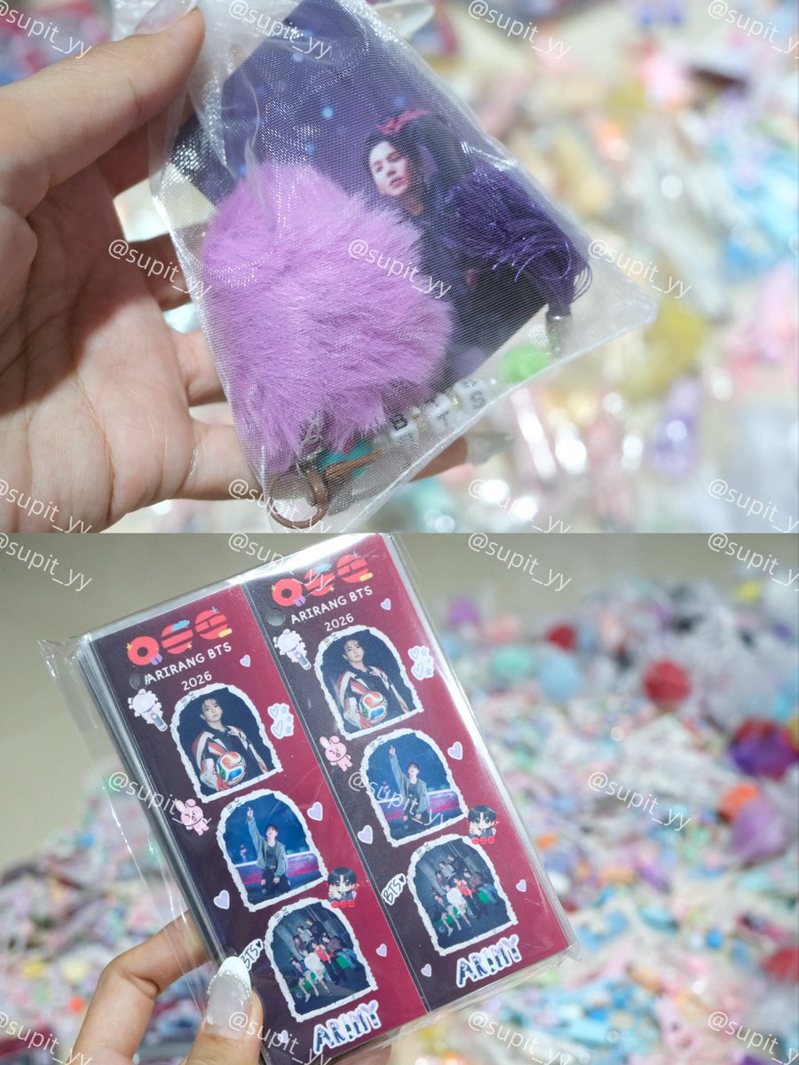 Supit_yy's tweet photo. กอว. 1000 กว่าชิ้นเลย พี่สาวตั้งใจออกแบบและตั้งใจทำมือมากๆ อยากให้คนที่ได้รับดีใจกันจัง😍 มารับกันเยอะๆนะคะ

#BTS_WORLDTOUR_BANGKOK #BTS_WORLDTOUR_ARIRANG_BANGKOK https://t.co/fXiLsJ7wOR