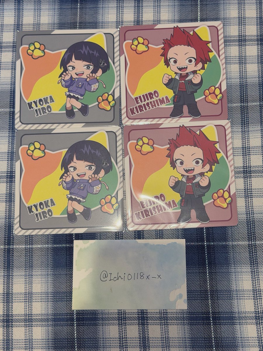 ichi0118x_x's tweet photo. ヒロアカ まねきねこ 僕のヒーローアカデミア 譲渡 

譲
アクスタ
轟 相澤 トガ 物間 耳郎 切島

コースター
耳郎 切島

求
定価＋送料
ご不快でなければ3枚目単体譲渡のみ440＋送料

1枚目は3枚目より当方指定同数〜含むお取引のみ

3枚目複数お迎えいただける場合コースターお付けいたします https://t.co/DY6RqpURuM