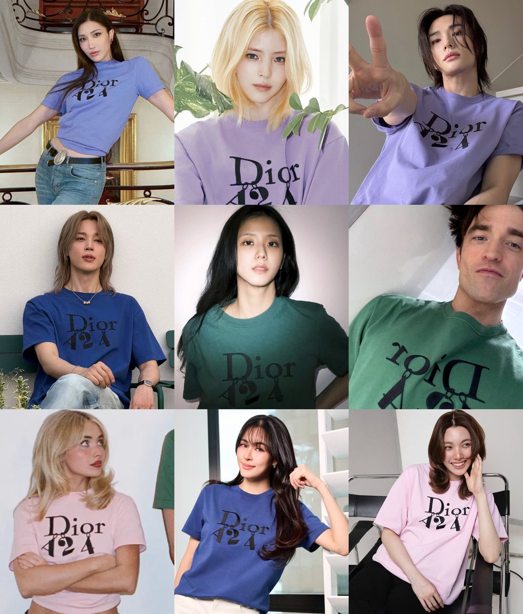 AboutMusicYT's tweet photo. Jimin, Jisoo, Sabrina Carpenter, Hyunjin, EJAE, Lingling Kwong, Orm Kornnaphat, Robert Pattinson and Han Sohee for Dior x A24. https://t.co/5wY60yc1zs