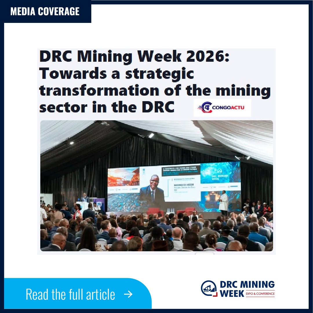 drcminingweek's tweet photo. CongoActu revient sur la #DRCMiningWeek 2026, avec un focus sur les perspectives du secteur minier et les propos d’Eric Monga sur le potentiel de la RDC à accroître sa production électrique avec un meilleur soutien.

🌐 https://t.co/w1Zn1xrDT8 

#DMW26 #Mining https://t.co/oD2w9qAyc9