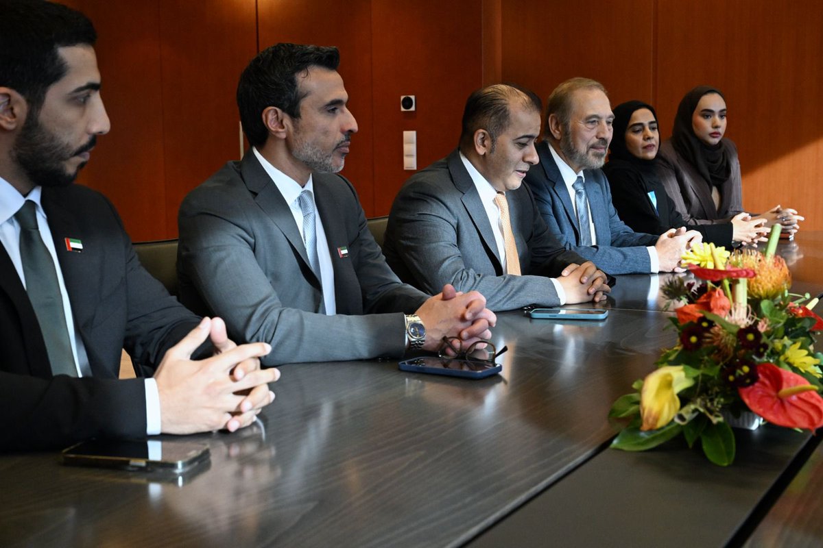 rafaelmgrossi's tweet photo. Good to meet 🇦🇪 @FANRUAE Director General @hamadnuke at #IAEAGC and take stock of our strong cooperation across nuclear safety, power, training and cancer care.

We also exchanged at the UAE’s growing interest in SMRs and microreactors as it builds on the experience of Barakah, its support for #AtlasIAEA for the deployment of civil nuclear applications at sea, and looked ahead to the UN Water Conference in Abu Dhabi this December, where the @IAEAorg will be present.